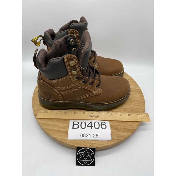 Dr. Martens Work Boots Brown Gabion Whiskey Leather Heavy Duty Mens 6 Womens 7 - Picture 12 of 12